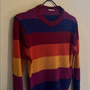 Vintage Retro Striped Women's Knit Sweater